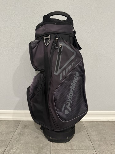 TaylorMade schwarz/grau Cart Lite Golf Cart Bag 14 Way Divider mit Regenschutz
