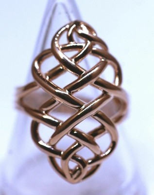 LINKS OF LONDON Ladies Essentials Woven Rose Gold Vermeil 925 Ring N BNWT RRP150