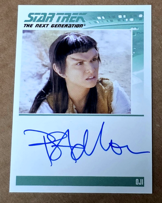 タレントカード teleca behind the scenes special promo Star Trek TNG Portfolio Prints Pamela Adlon (Segall) Autograph