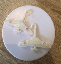 Vintage Topper Dawn/ Pippa Coat Hangers white vintage 1970s x2