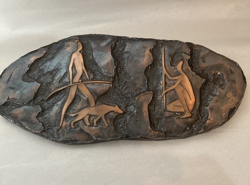 Very Unusual Copper Type Effect Plaque/sculpture Looks Old Found In The Loft - Picture 2 of 6