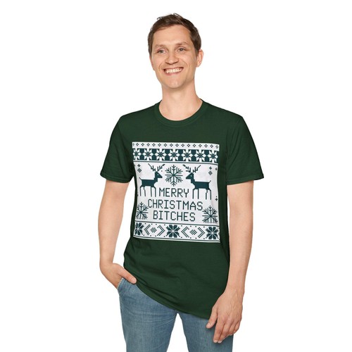 Merry Christmas Bitches Unisex Softstyle T-Shirt, Holiday Graphic Tee, Festlich A - Bild 19 von 108