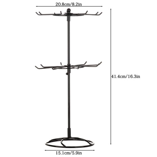 2Pcs 2 Tier Rotating Necklace Holder Jewelry Tree Bracelet Stand Display - Bild 5 von 7