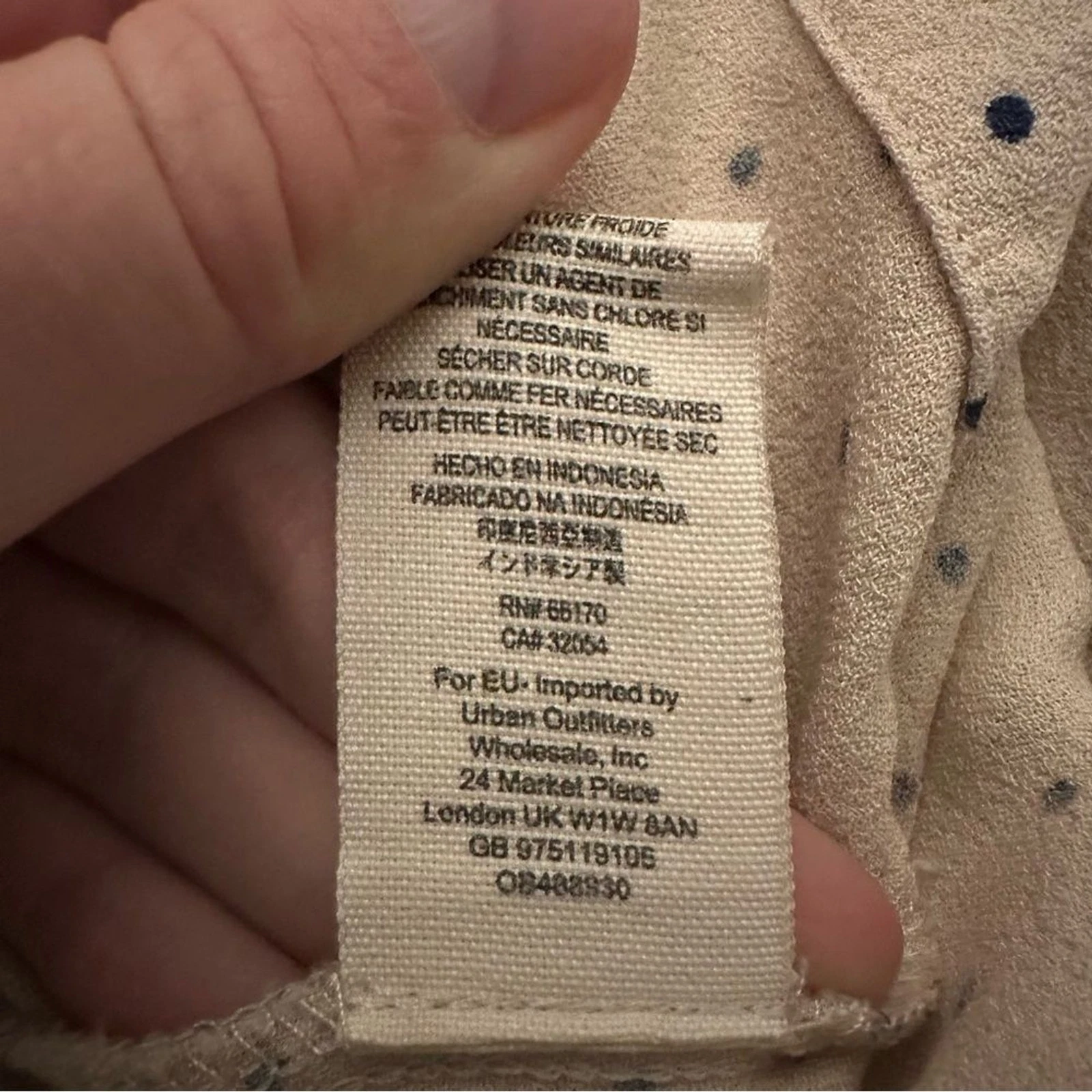 Free People Blush This Town abito buttondown San Valentino a pois taglia media