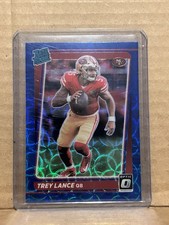 2021 Donruss Optic Football Trey Lance Rated Rookie Blue Scope 49ers