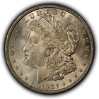 1921 $1 Morgan Silver Dollar VAM-1BJ Multiple Periphery Die Breaks R6- BU- D6517