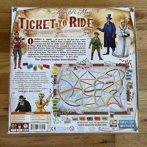 Ticket To Ride Days Of Wonder Train Adventure New Open Box Sealed Contents - Picture 11 of 11