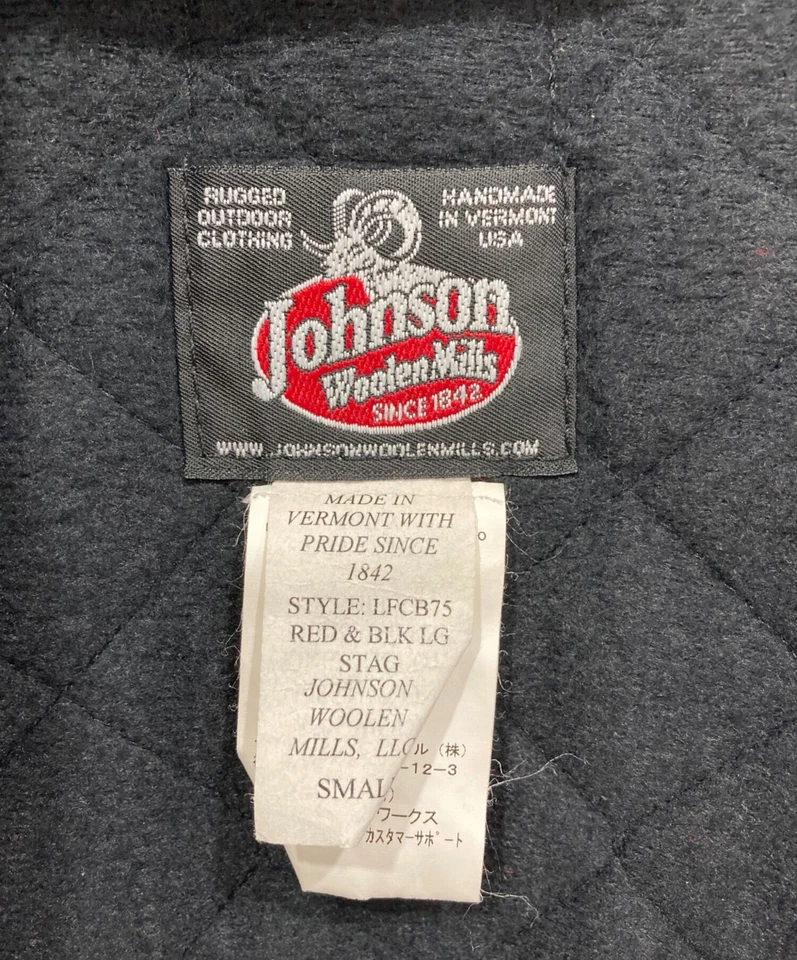 Chaqueta de lana JOHNSON WOOLEN MILLS Talla: S Roja Hombre LFCB75 Foto 4 de 4