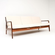 Danish Vintage Afromosia Sofa Bed by Arne Vodder
