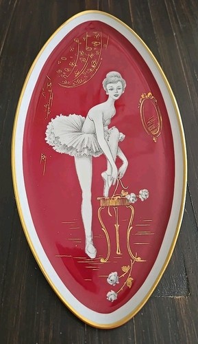 2er Set Alka Kunst Bavaria Ballerina Dekoteller mit Goldrand & Akzenten - Bild 2 von 7