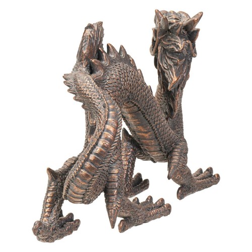 Pacific Trading Chinese Dragon Figurine 12 Inch Bronze - Picture 3 of 6