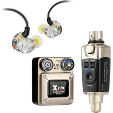 Xvive U45 In Ear Wireless System and T9 In Ear Monitors 5.8GHz Gold Refurbished