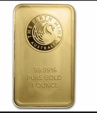 1 oz Perth mint Gold Bar (In Assay).9999 Gold Bullion Bar #A851 4743.00 per troy oz