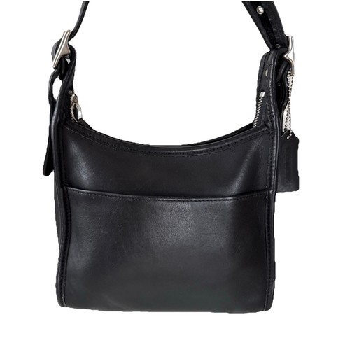 Coach Legacy Small Zip Black Saddle Leather Crossbody Bag Vintage # 9997 - Picture 1 of 10