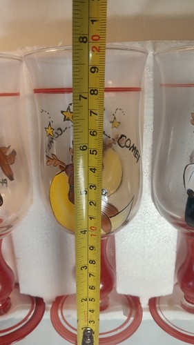 Pottery Barn Rainbow Mountain Reindeer Christmas Handpainted Goblets - Picture 7 of 11