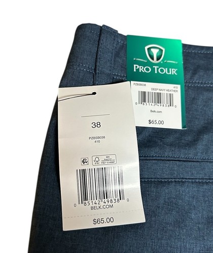 Pantalones Cortos Pro Tour Para Hombre 38 Azul Golf Rendimiento Elastizados Ligeros Nuevos con Etiquetas - Imagen 3 de 4
