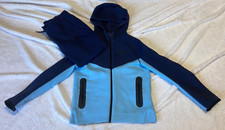 Nike Tech Fleece Tracksuit Full Set - Boy's M (10-12 Yrs) - Blue - Very Good