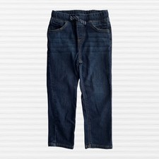 Jumping Beans Boys Classic Jeans Dark Wash Blue Denim Elastic Waist Size 5