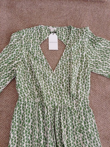 MONSOON green dress Size 10 New With Tags - Picture 2 of 12