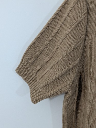 KHAITE Esmeralda hellbraun gerippter Kurzarm Kaschmir Pullover Größe Medium klassisch - Bild 12 von 15
