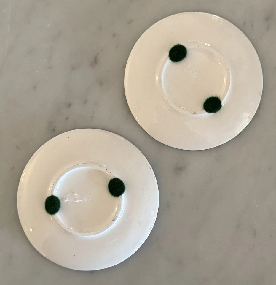 Grinalda de Natal vintage design de azevinho 3" porcelana cerâmica manteiga tapinhas - 2 - Imagem 4 de 4