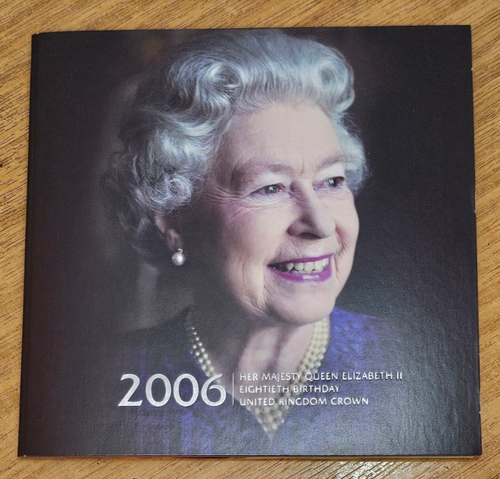2006 Royal Mint UK Brilliant Uncirculated £5 Elizabeth II 80th Birthday - Picture 2 of 5