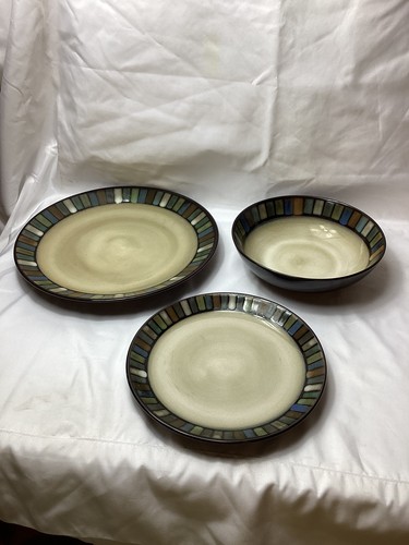 Set Sonoma Vallejo Mosaikfliese blau 11" Abendessen & 8,25" Salatteller & 7,75" Schüssel
