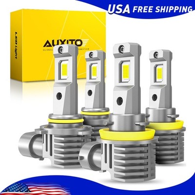 H11 9005 LED Headlight Super Bright Bulbs Kit 6500K White 120000LM High/Low Beam