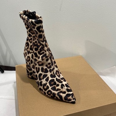Steve Madden leopard print pointed boots