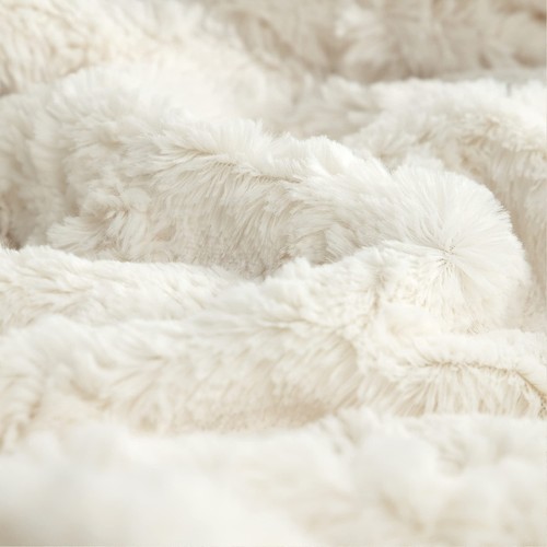TOONOW Faux Fur Throw Double Side Soft Fluffy Shaggy Fuzzy Blanket 51x67 - Picture 4 of 7