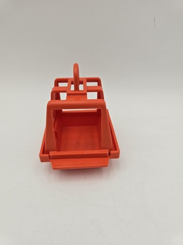 Vintage Fisher Price Little People Adventure Orange Rescue Crate Cage Carrier - Picture 4 of 5