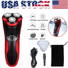 Men's Razor Rotary Waterproof Electric Shaver Pop-Up Trimmer Wet Dry Cordless US