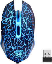 TENMOS M2 Wireless Gaming Mouse, Silent Rechargeable Optical USB Computer Mice W