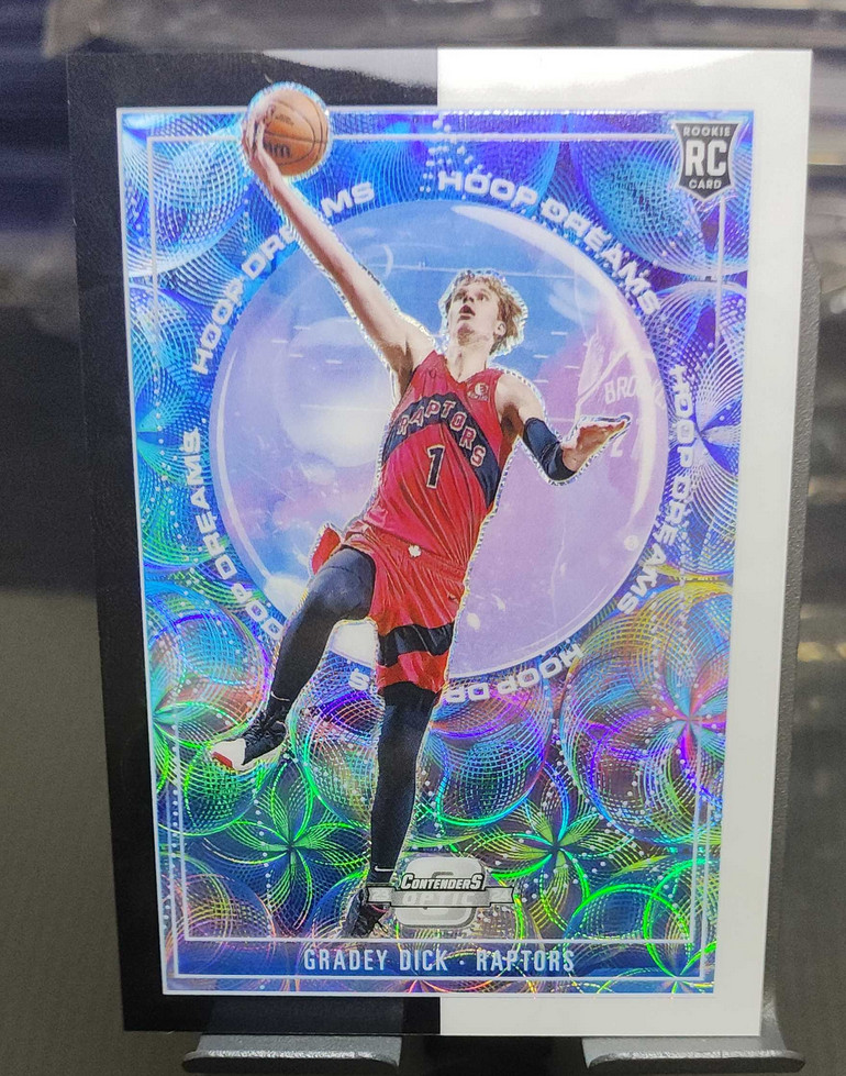 Gradey Dick 2023-24 Contenders Optic 15/25 Black White Choice Hoop Dreams RC #20