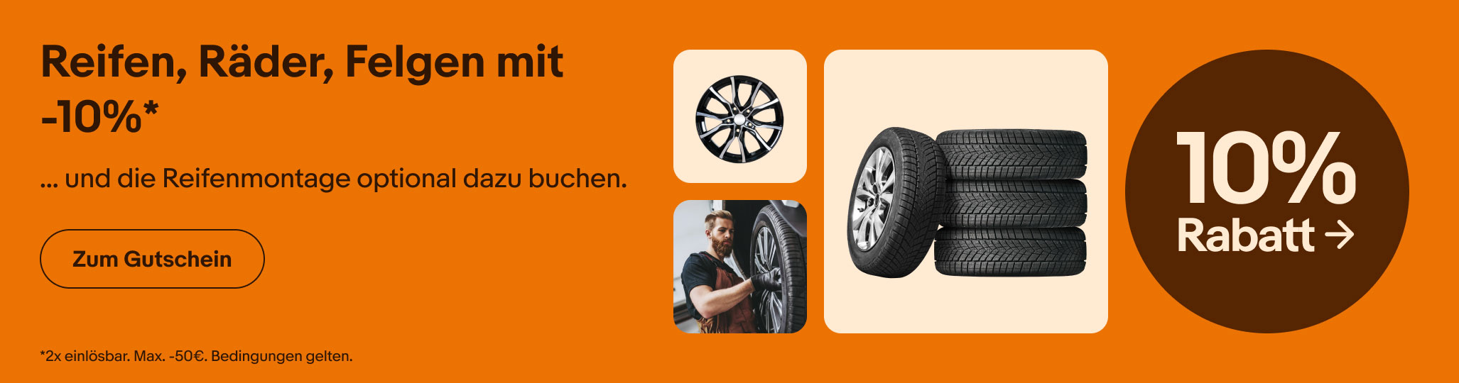Reifen, Räder, Felgen -10%
