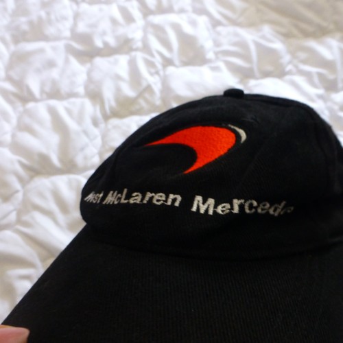 Vintage McLaren Mercedes F1 Cap schwarz Mütze mit Canon Sponsor West Racing Team B - Bild 12 von 13
