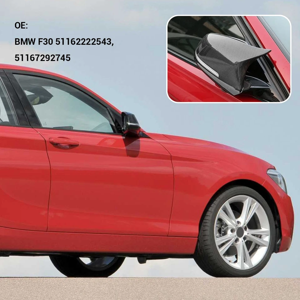 For the 2012-2018 BMW 1/2/3/4/X1/i3 series Carbon Fiber Side Mirror Cover Caps*2 - Изображение 4 из 4