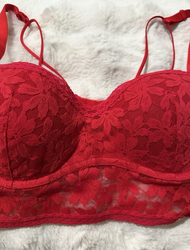 VS pink Bra Red Size L Bralette - Picture 2 of 8