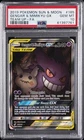 2019 POKEMON SUN & MOON TEAM UP #165 FULL ART/GENGAR & MIMIKYU GX PSA 10