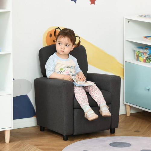 HOMCOM Kids Armchair Children Recliner Sofa Lounger Chair w/ Footrest - Picture 2 of 11
