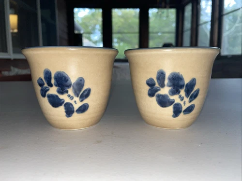 Pfaltzgraff FOLK ART Pattern Custard Cups Set Of 2