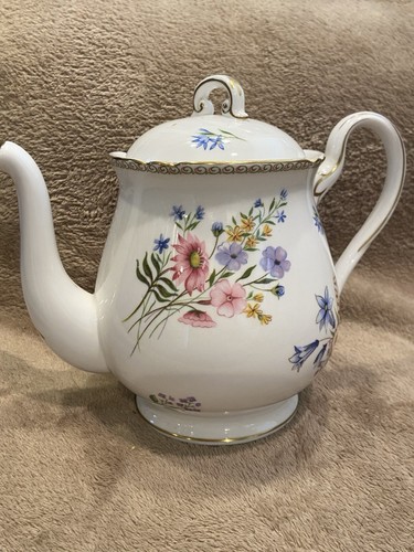 Shelley Fine Bone China Wild Flowers Tea Pot Made In England 13686 Vtg 1945-1966 - Picture 16 of 16