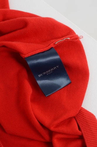 Suéter Jersey Burberry Vintage Para Hombre Rojo Algodón Cuello Cremallera Talla S Hecho en Portugal - Imagen 11 de 12