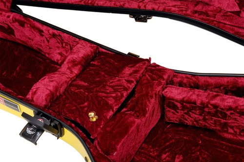 Crossrock Fiberglas Mandoline Koffer - passt beiden A & F Stilen - TSA-Schloss - gelb - Bild 6 von 8
