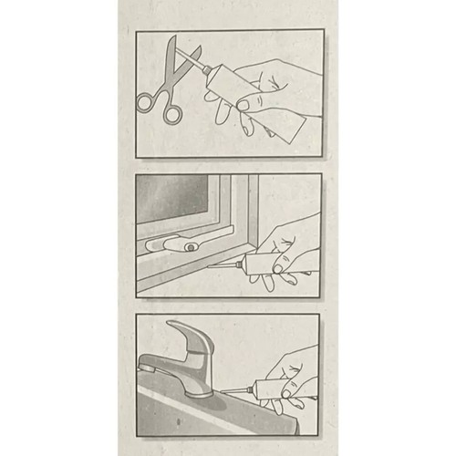 SIGILLANTE SILICONE impermeabile BIANCO o TRASPARENTE piccoli lavori lavabo finestra bagno doccia - Foto 4 di 13