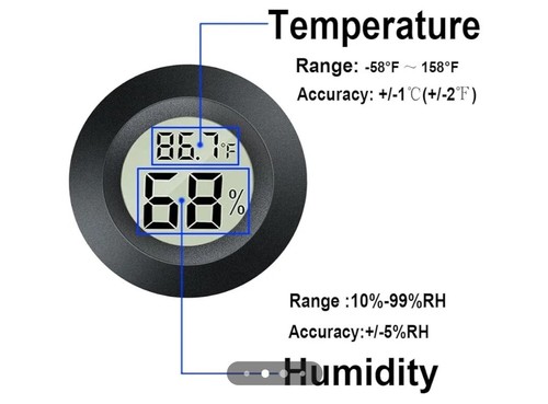 2 Pack Mini Digital Hygrometer Gauge Indoor Thermometer, LCD Monitor Temperature - Picture 3 of 7