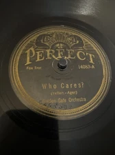 Perfect 78 RPM Golden Gate Orch / Hazay Natzy - Who Cares 14083 E- Jazz