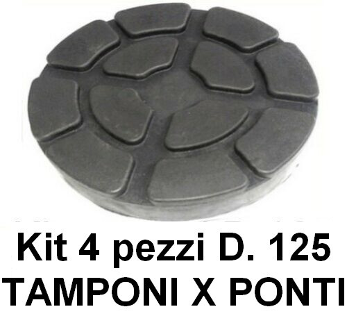 KIT 4 PEZZI TAMPONI IN GOMMA DIAMETRO 125 PONTE SOLLEVATORE RAVAGLIOLI - Imagen 1 de 4
