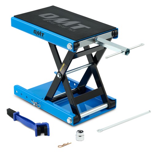 OMT 1100 lbs Motorcycle Lift Jack Scissor Jack Stand w/ T Handle Wide Deck - Foto 9 di 11