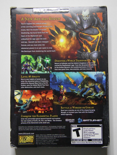 World of Warcraft: Cataclysm PC  (Windows/Mac, 2010) - Brand New - Picture 2 of 2